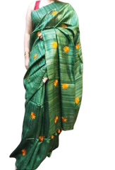 Tussar silk embroidery saree SILK ZONE