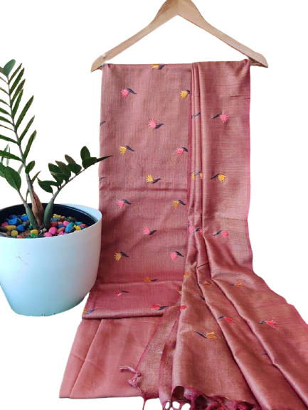 Cotton linen embroidery suit SILK ZONE