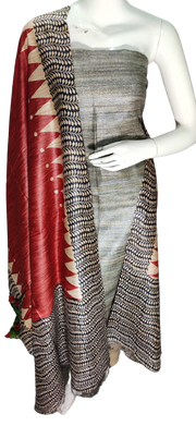Pure tussar ghicha silk suit SILK ZONE