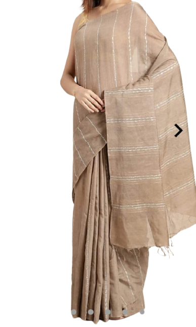 Semi tussar munga silk stripe saree SILK ZONE