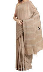 Semi tussar munga silk stripe saree SILK ZONE