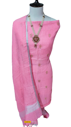 Linen embroidery suit