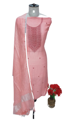 Linen embroidery suit