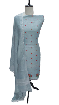 Linen embroidery suit
