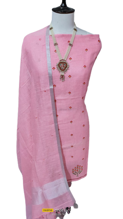 Linen embroidery suit