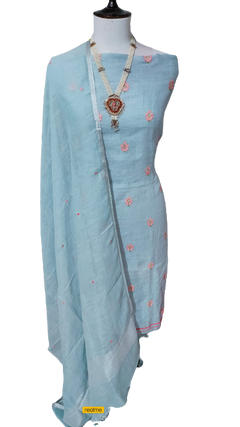 Linen embroidery suit