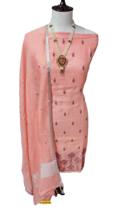 Linen embroidery suit