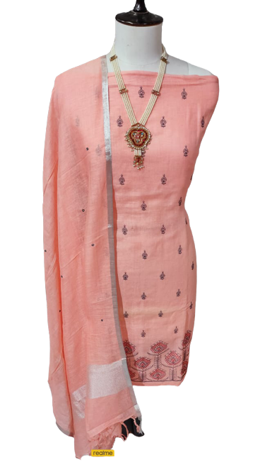 Linen embroidery suit