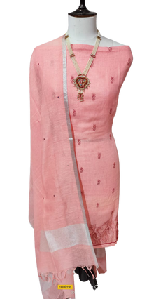 Linen embroidery suit