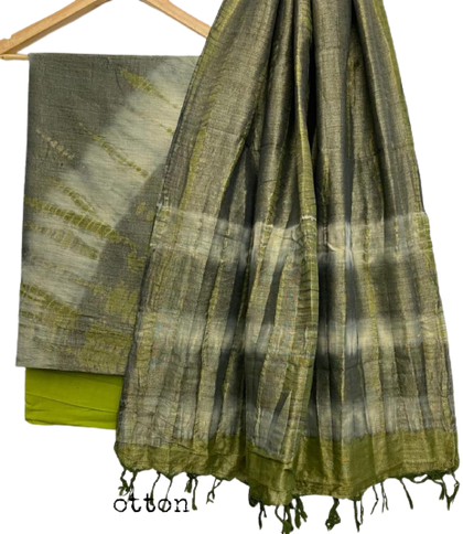 Shibori cotton dupion suit