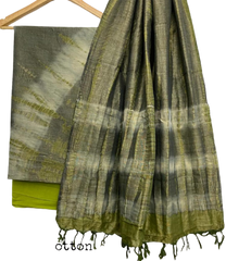 Shibori cotton dupion suit SILK ZONE