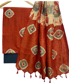 Shibori cotton dupion suit