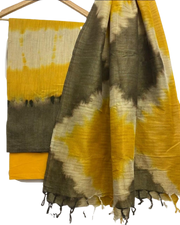 Shibori cotton dupion suit SILK ZON