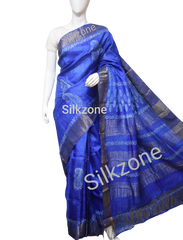 Pure Tussar Silk print saree