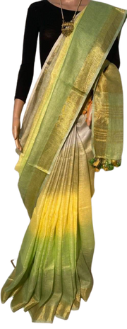 Pure linen saree