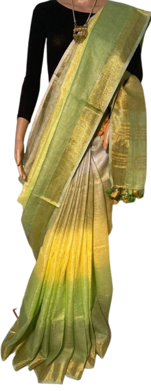 Pure linen saree