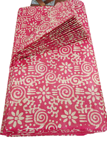 Cotton dupion batik print suit