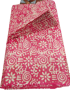 Cotton dupion batik print suit