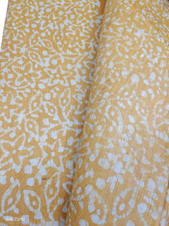 Cotton dupion batik print fabric