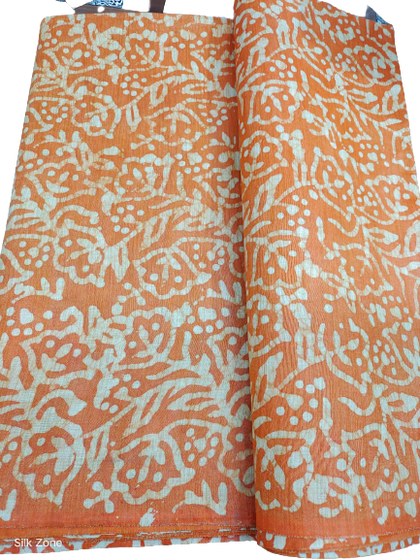 Cotton dupion batik print fabric