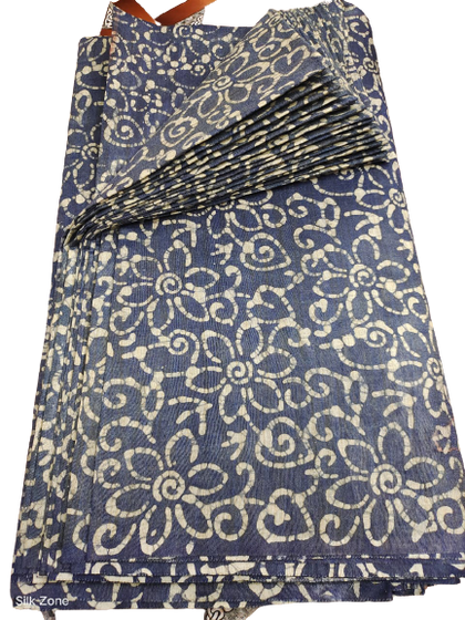 Cotton dupion batik print fabric