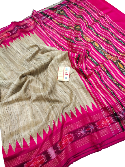 Pure tussar ghicha saree