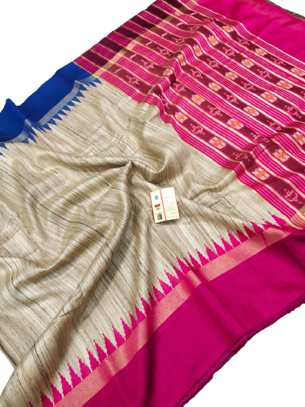 Pure tussar ghicha saree