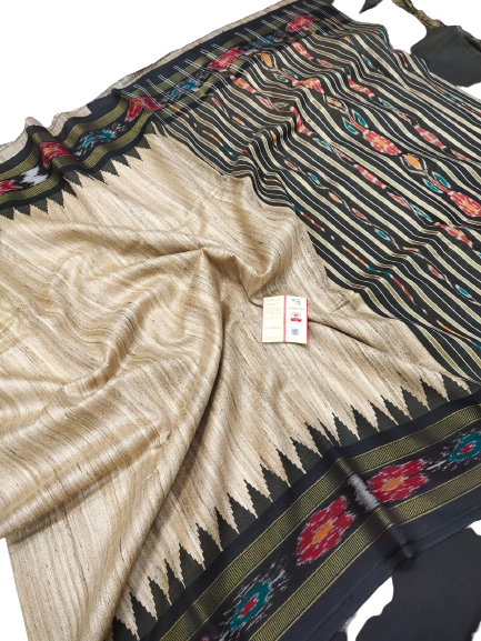 Pure tussar ghicha saree