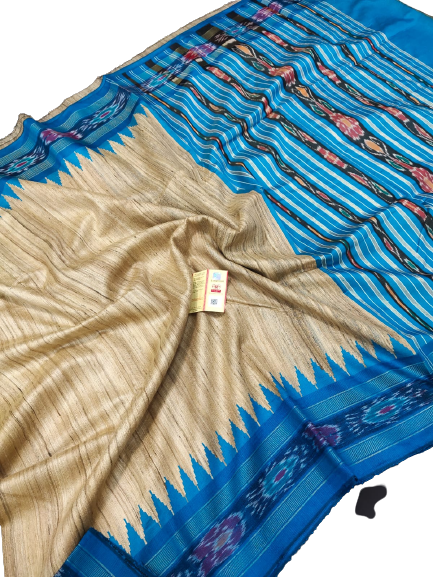 Pure tussar ghicha saree