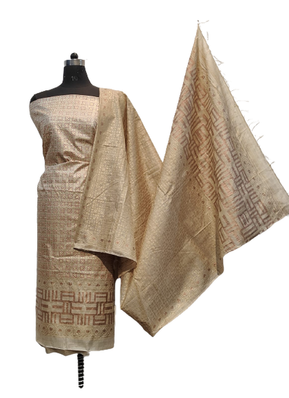 Pure desi tussar khadi suit