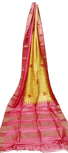 Tussar handblock print saree