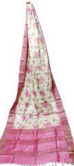 Tussar handblock print saree