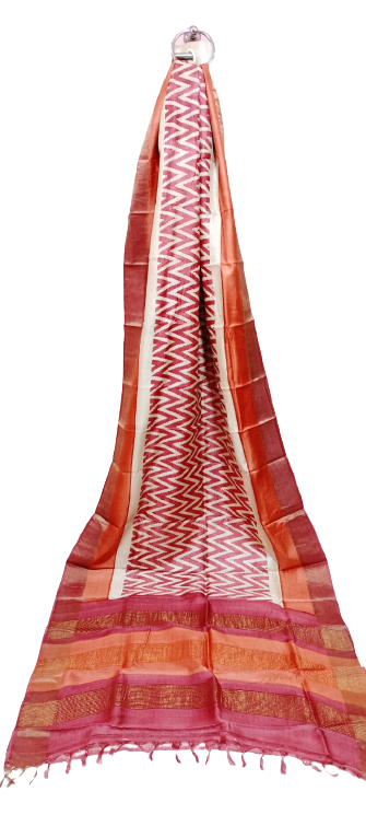 Tussar handblock print saree