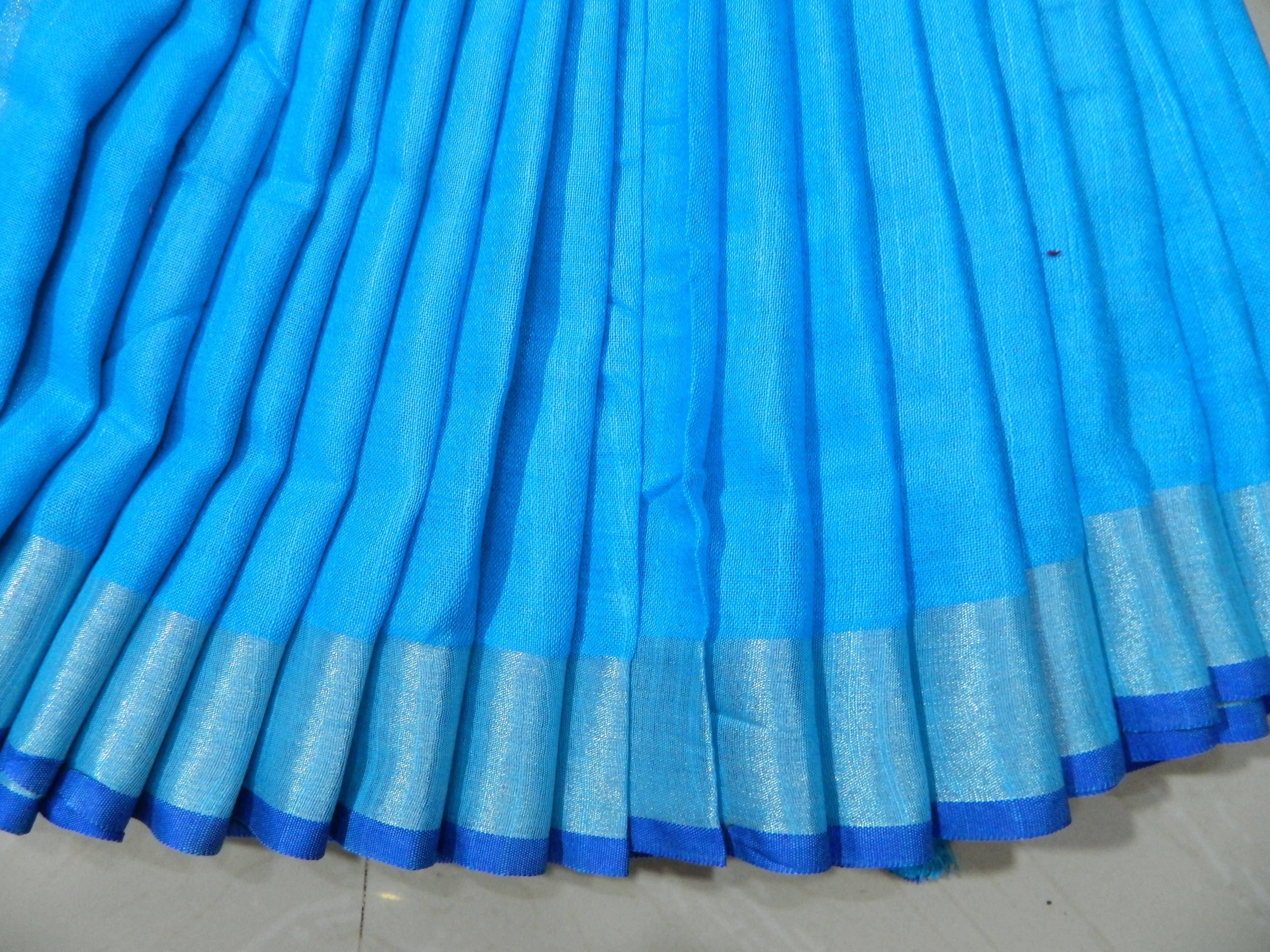 Cotton slub saree width blouse INDIA SILK P.W.C.S. LTD