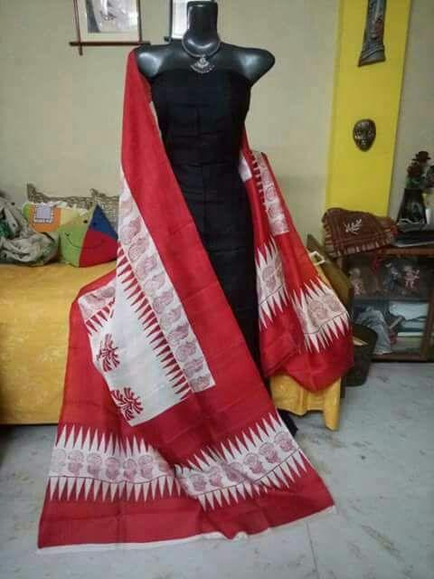 Tussar silk dress silkzon.in